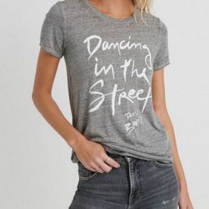 Lucky Brand David Bowie Gray Burnout Tee